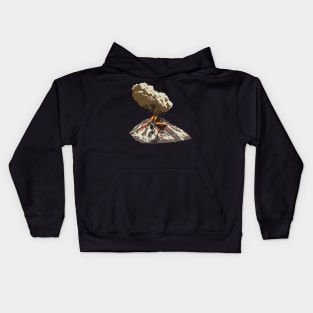 Dinosaur And Volcano Kids Hoodie